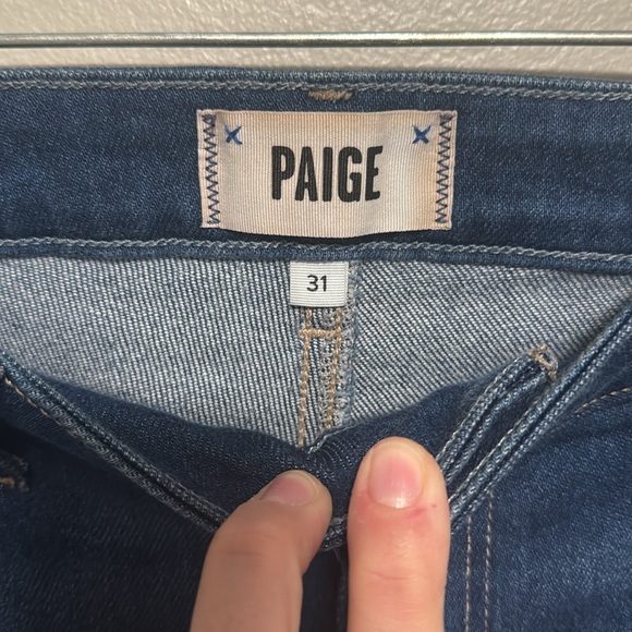PAIGE Blue Straight Leg Jeans Classic Style - Picture 3 of 10